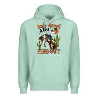 Seafoam buck around and find out rodeo cowboy Premium Hoodie - MaliasSmallBusiness
