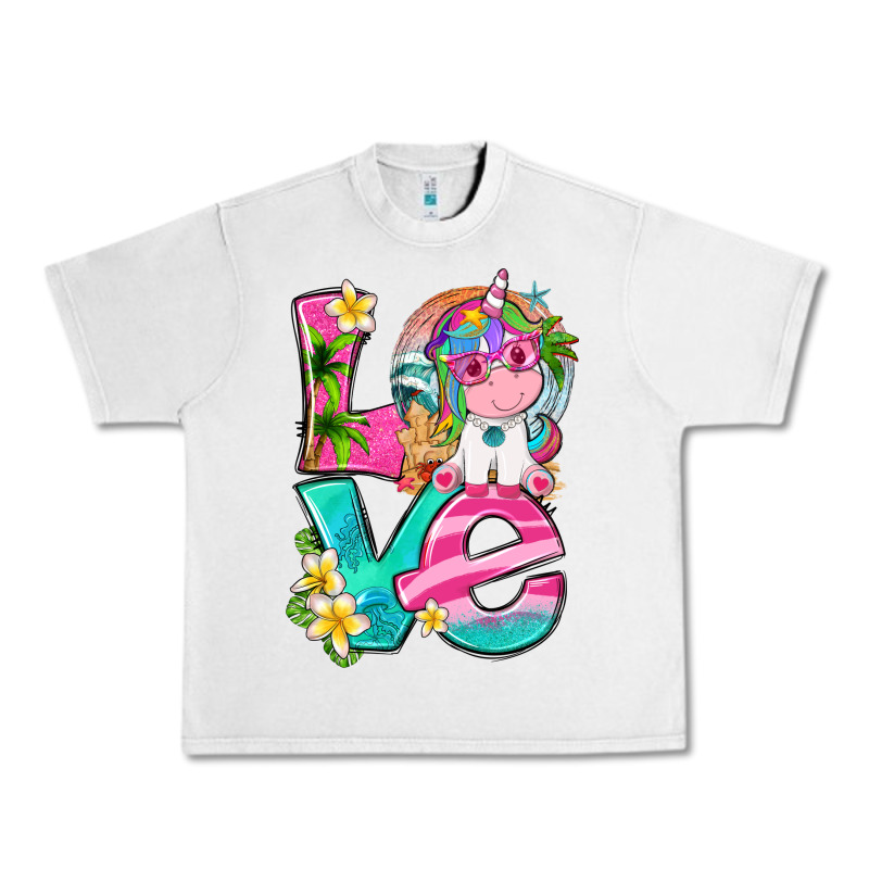 Love Summer Unicorn Urban Heavy Tee by texasbilliewilder | Teevron