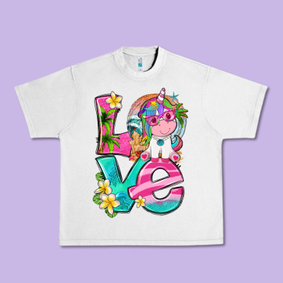 Love Summer Unicorn Urban Heavy Tee Designed By Texasbilliewilder