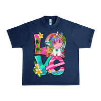 Navy love summer unicorn Urban Heavy Tee - texasbilliewilder