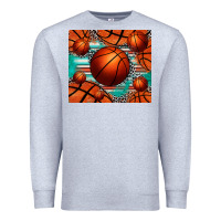 Heather Grey basketball leopard serape tumbler Premium Sweatshirt - Jasminsmagicworld