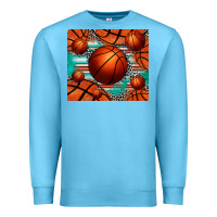 Ocean Blue basketball leopard serape tumbler Premium Sweatshirt - Jasminsmagicworld