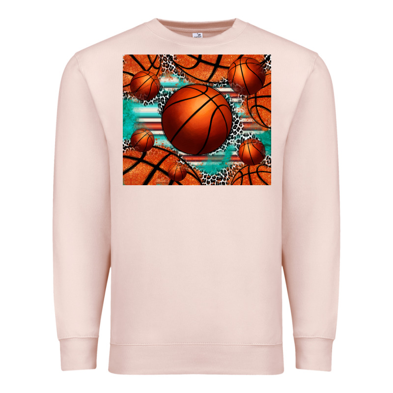 Basketball Leopard Serape Tumbler Premium Sweatshirt by Jasminsmagicworld | Teevron