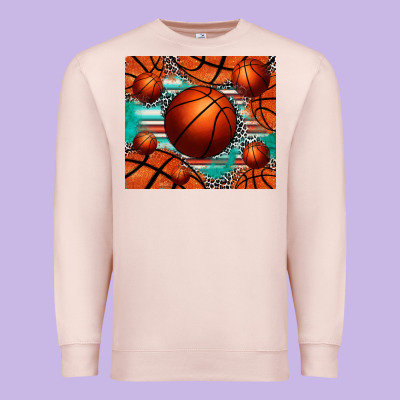 Basketball Leopard Serape Tumbler Premium Sweatshirt Designed By Jasminsmagicworld