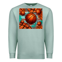 Seafoam basketball leopard serape tumbler Premium Sweatshirt - Jasminsmagicworld