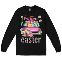 Black Bunny Happy Easter truck Easter Day Long Sleeve Tee - Neo Western