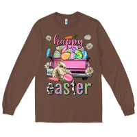 Chestnut Bunny Happy Easter truck Easter Day Long Sleeve Tee - Neo Western
