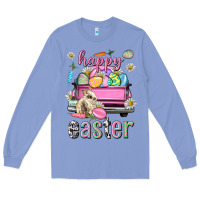Colony Blue Bunny Happy Easter truck Easter Day Long Sleeve Tee - Neo Western