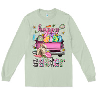 Bunny Happy Easter Truck Easter Day Long Sleeve Tee | Teevron