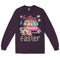Plum Bunny Happy Easter truck Easter Day Long Sleeve Tee - Neo Western