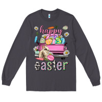Smoke Bunny Happy Easter truck Easter Day Long Sleeve Tee - Neo Western