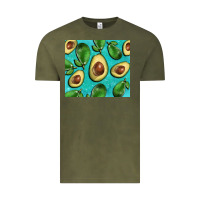 Vintage Olive avacadoblue tumbler Vintage Tee - BarkalooDesign