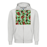 Dove Grey christmas candy cane seamless pattern Zipper Hoodie - BundleAndBundleShop