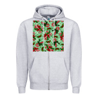 Heather Grey christmas candy cane seamless pattern Zipper Hoodie - BundleAndBundleShop