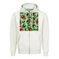 Oatmeal Heather christmas candy cane seamless pattern Zipper Hoodie - BundleAndBundleShop