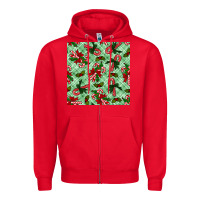Red christmas candy cane seamless pattern Zipper Hoodie - BundleAndBundleShop