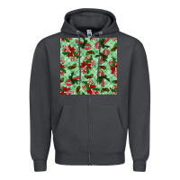 Smoke christmas candy cane seamless pattern Zipper Hoodie - BundleAndBundleShop