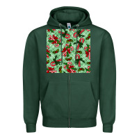Sports Green christmas candy cane seamless pattern Zipper Hoodie - BundleAndBundleShop