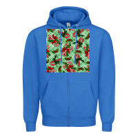 True Royal christmas candy cane seamless pattern Zipper Hoodie - BundleAndBundleShop