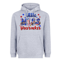 Heather Grey little miss firecracker Heavyweight Hoodie - NancyCooperArtShop