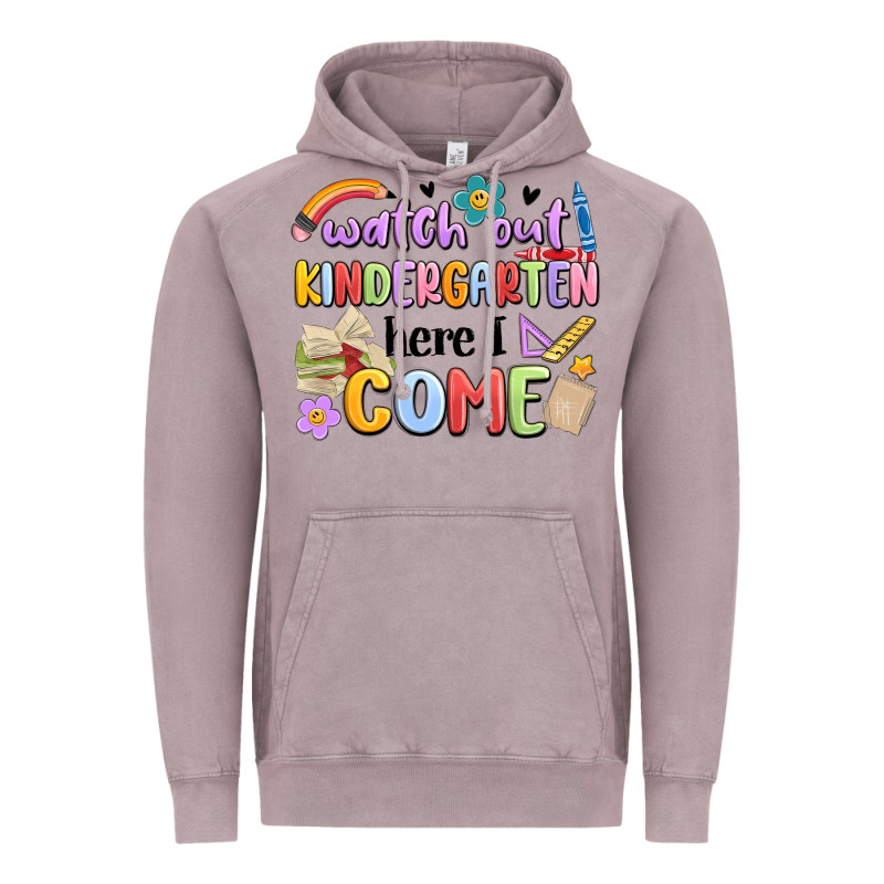 Watch Out Kindergarten Here I Come Vintage Hoodie by MaliasSmallBusiness | Teevron