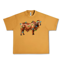 Peanut Butter brahman bull with christmas lights Urban Heavy Tee - RanaPortraitStore
