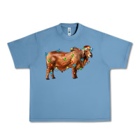 Pebble Blue brahman bull with christmas lights Urban Heavy Tee - RanaPortraitStore