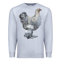 Heather Grey Brahma Chicken Premium Sweatshirt - LillyAllenDesigns