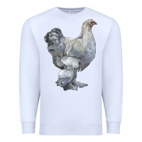White Brahma Chicken Premium Sweatshirt - LillyAllenDesigns