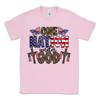 Bubblegum Pink one nation under god Classic Tee - CowhideDigitalArt