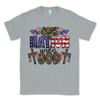 Heather Grey one nation under god Classic Tee - CowhideDigitalArt