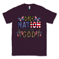 Plum one nation under god Classic Tee - CowhideDigitalArt