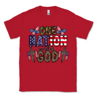 Red one nation under god Classic Tee - CowhideDigitalArt
