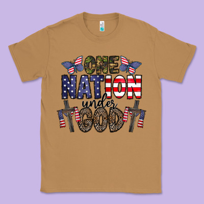 One Nation Under God Classic Tee Designed By Cowhidedigitalart