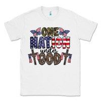 White one nation under god Classic Tee - CowhideDigitalArt