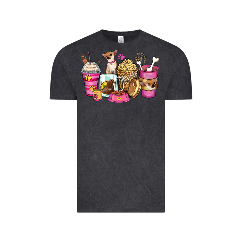 Chihuahua Coffee Cups Vintage Tee by Zillion Design Studio | Teevron