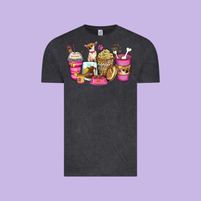 Chihuahua Coffee Cups Vintage Tee Designed By Zillion Design Studio
