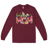 Burgundy Bunny Mom Easter Day Long Sleeve Tee - Neo Western