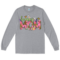 Heather Grey Bunny Mom Easter Day Long Sleeve Tee - Neo Western