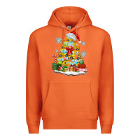 Carrot christmas tree with school bus Premium Hoodie - MaliasSmallBusiness