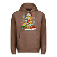 Chestnut christmas tree with school bus Premium Hoodie - MaliasSmallBusiness