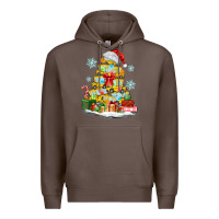 Coffee christmas tree with school bus Premium Hoodie - MaliasSmallBusiness