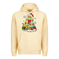 Pina Colada christmas tree with school bus Premium Hoodie - MaliasSmallBusiness