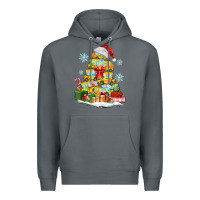Rock christmas tree with school bus Premium Hoodie - MaliasSmallBusiness