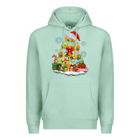 Seafoam christmas tree with school bus Premium Hoodie - MaliasSmallBusiness