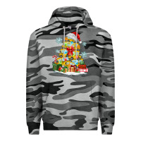 Slate Camo christmas tree with school bus Premium Hoodie - MaliasSmallBusiness