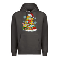 Smoke christmas tree with school bus Premium Hoodie - MaliasSmallBusiness