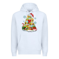 White christmas tree with school bus Premium Hoodie - MaliasSmallBusiness