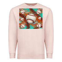 Pale Pink baseball turquoise serape glitter tumbler Premium Sweatshirt - Jasminsmagicworld
