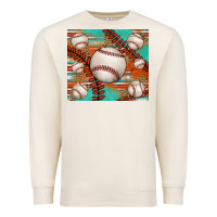 Sandshell baseball turquoise serape glitter tumbler Premium Sweatshirt - Jasminsmagicworld
